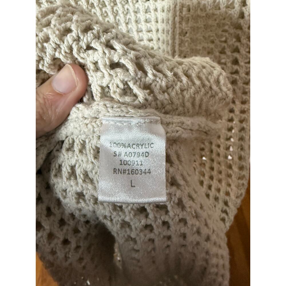 Beige Botany Beige Botany Crochet Beach Boho Midi Dress Size Large View 5